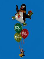 Merry penguin Christmas balloons