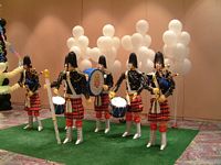 balloon pipes and drums