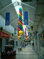balloons birthday mall decor