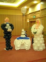 balloon large bride and groom